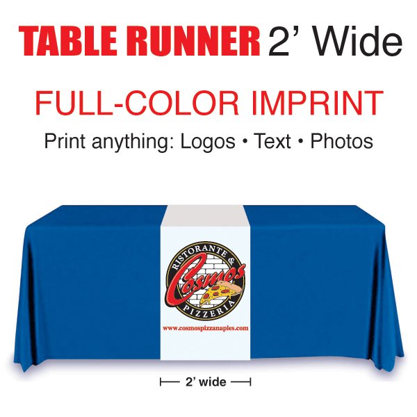 Full Color Table Runner 2' wide