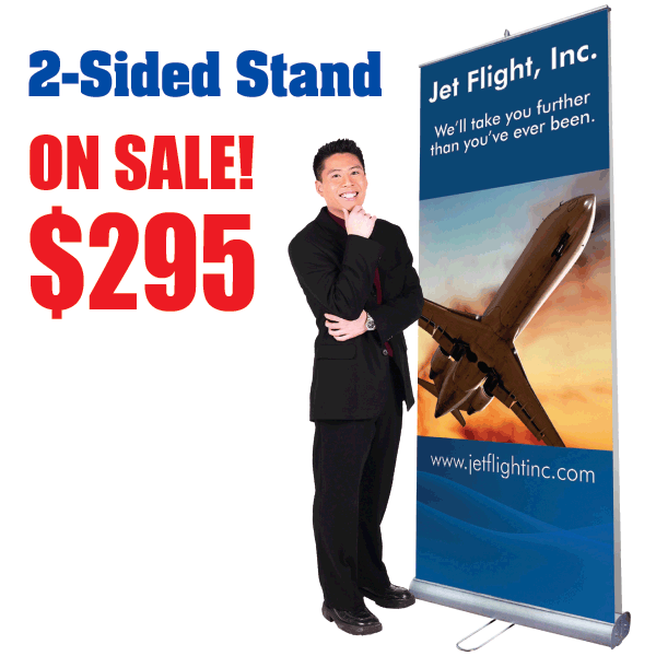 3' Two Sided Pop-Up Banner Stand