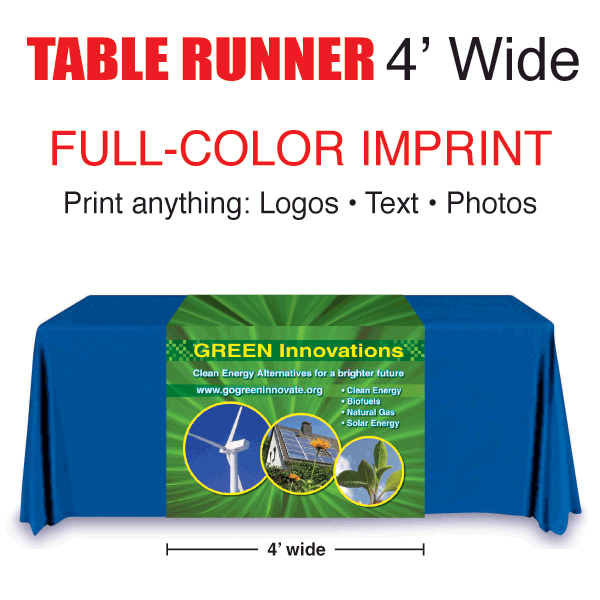 Full Color Table Runner 4' wide