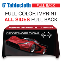 6' Tablecloth FULL-COLOR Full Back