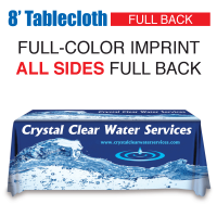 8' Tablecloth FULL-COLOR Full Back