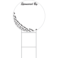 Corrugated Golf Ball Sponsor Sign ONE or TWO Sided