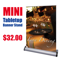 MINI Tabletop Banner Stand